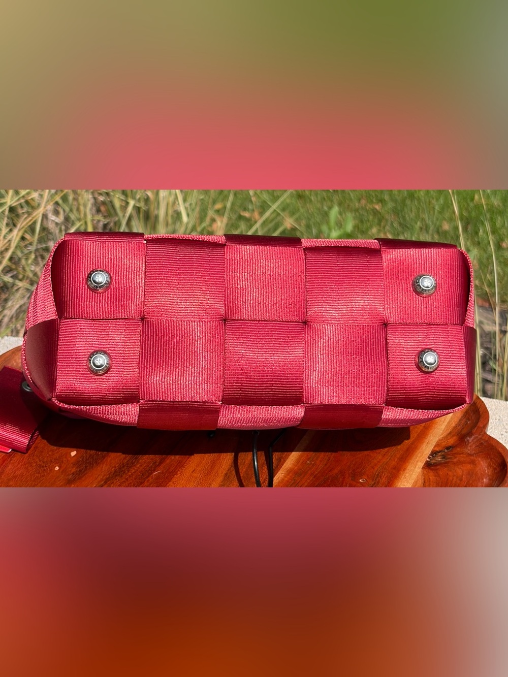 Vintage Harvey’s “The Original Detroit” Scarlet Red Baguette Shoulder Bag EUC - Picture 11 of 15